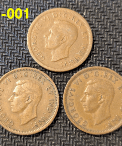 Alternative view of 1937, 1938, 1939 Canada 1-Cent George VI CIRCULATED
