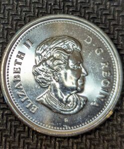 Alternative view of 2004P Canada 25-Cents Remembrance Day Poppy UNCIRCULATED