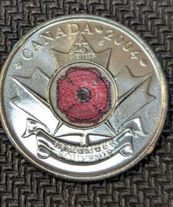 2004P Canada 25-Cents Remembrance Day Poppy UNCIRCULATED
