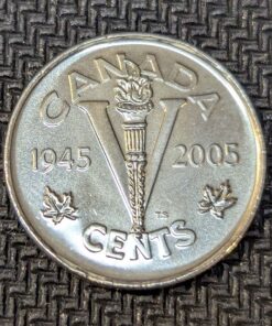 2005 Canada 5-Cents 2005 Victory in Europe 60th Anniversary Commemorative