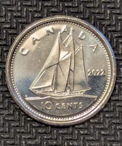 Canada 2022 10 Cents BU from Mint Roll