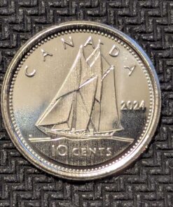 Canada 2024 10 Cents BU from Mint Roll