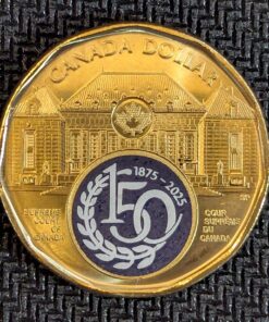 Canada 1 Dollar 2025 Supreme Court Commemorative Colourized BU from Mint Roll