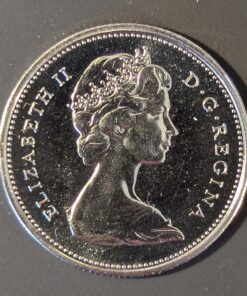 Alternative view of 1974 Canada 25-Cent PROOF-LIKE CAMEO