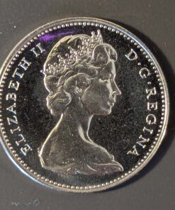 Alternative view of 1974 Canada 5-Cent PROOF-LIKE CAMEO