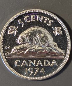 1974 Canada 5-Cent PROOF-LIKE CAMEO
