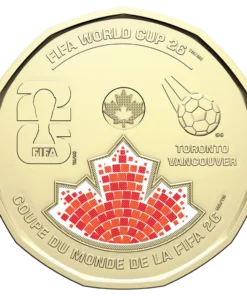 2026 Canada 1 Dollar 2026 FIFA World Cup 2026 Commemorative (COLOUR) BU from Mint Wrap Roll