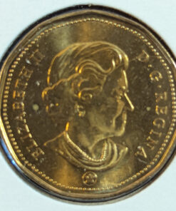 Alternative view of 2008 Canada 1 Dollar Olympic Loon UNC