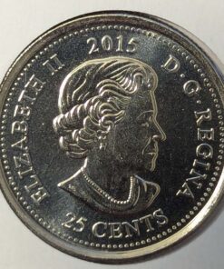 Alternative view of 2015 Canada 25-Cents Poppy (Non-Colour) UNC from Mint Roll (Copy)