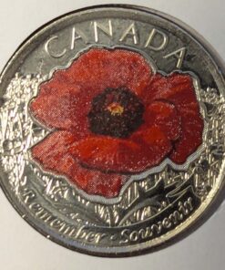 2015 Canada 25-Cents Poppy (Colour) UNC from Mint Roll