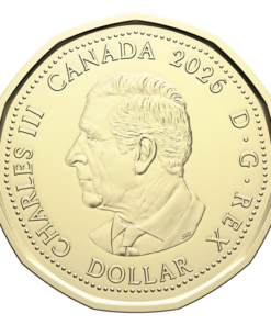 Alternative view of 2026 Canada 1 Dollar FIFA World Cup 2026 Commemorative (NON-COLOUR) BU from Mint Wrap Roll