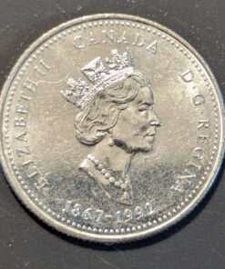 Alternative view of 1992 Canada 25-Cent Alberta UNCIRCULATED from Mint Roll