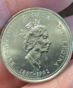 Alternative view of 1992 Canada 25-Cent British Columbia UNCIRCULATED from Mint Roll