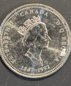 Alternative view of 1992 Canada 25-Cent Newfoundland UNCIRCULATED from Mint Roll