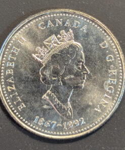 Alternative view of 1992 Canada 25-Cent Ontario UNCIRCULATED from Mint Roll